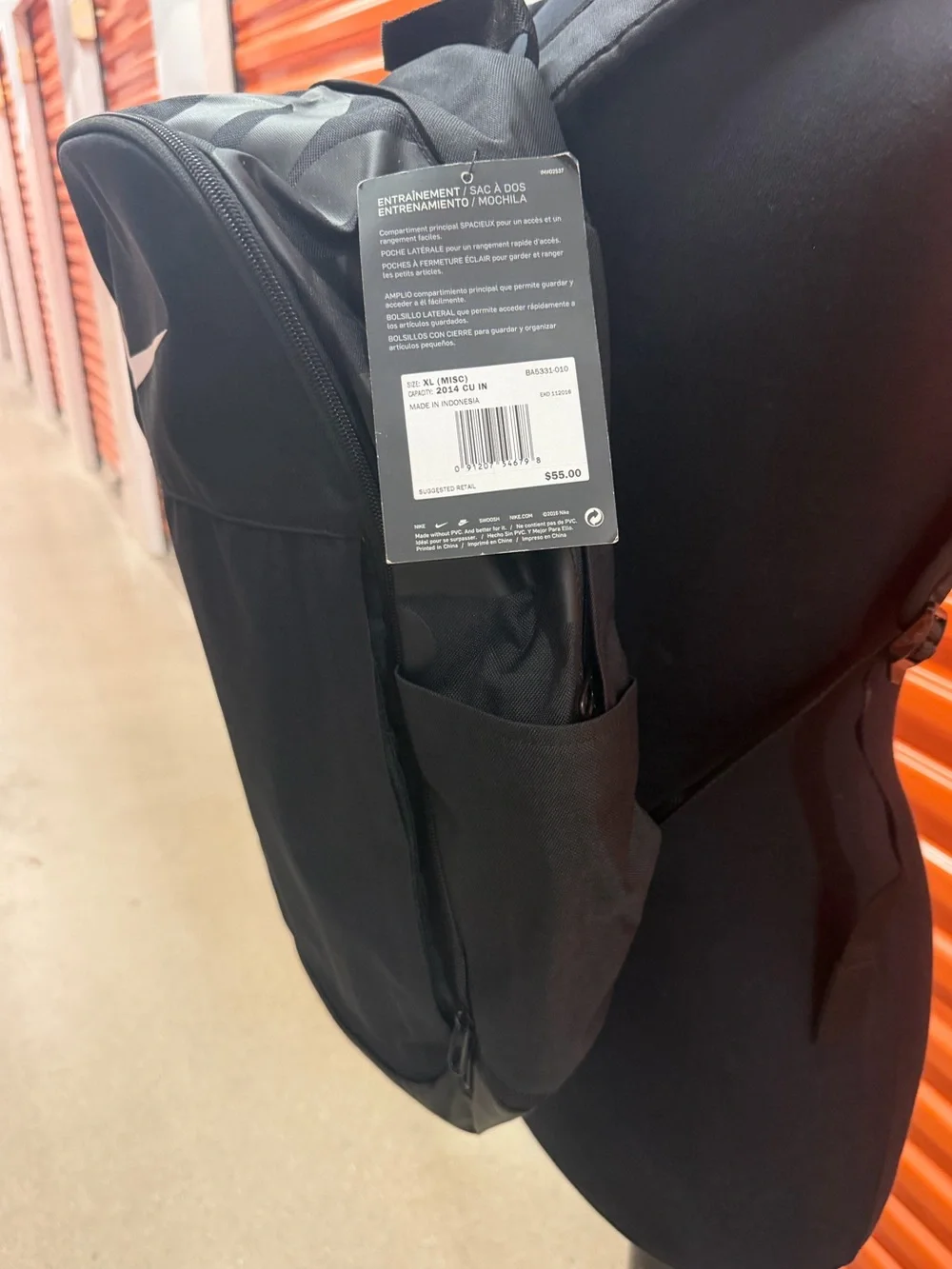 NWT Nike Brasilia Backpack, XL Black
